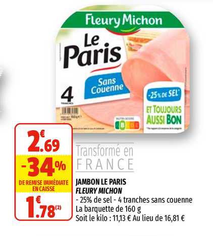 jambon le paris fleury michon