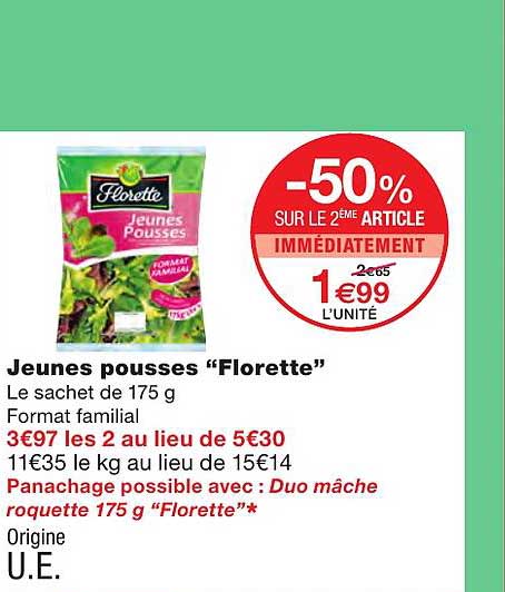 jeunes pousses "florette"