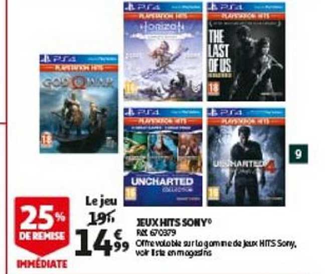 jeux hits sony