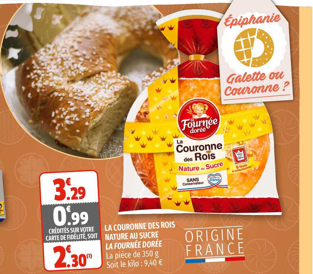 la couronne des rois nature au sucre la fournée dorée