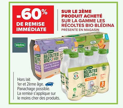 la gamme les récoltes bio blédina
