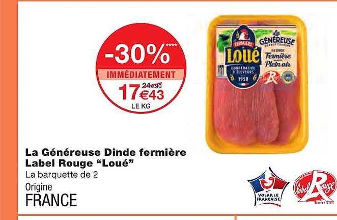 la généreuse dinde fermière label rouge "loué"