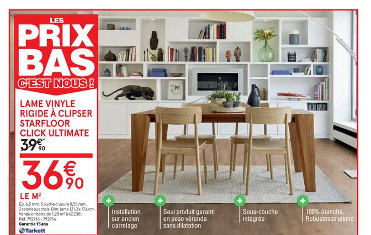 lame vinyle rigide à clipser strafloor click ultimate