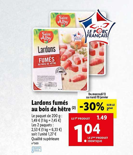 lardons fumés au bois de hêtre saint alby