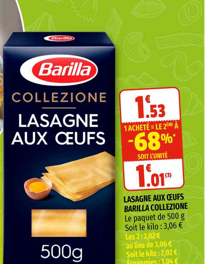 Lasagne Aux œufs Barilla Collezione
