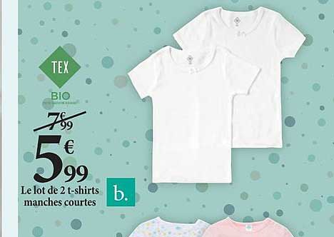 le lot de 2 t-shirts manches courtes tex