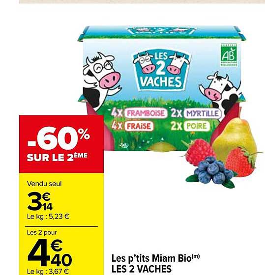 les p'tits miam bio les 2 vaches