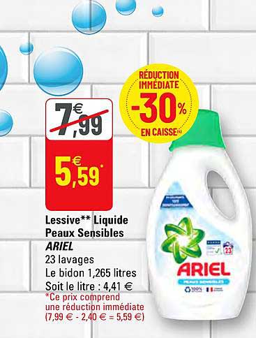 lessive liquide peaux sensibles ariel