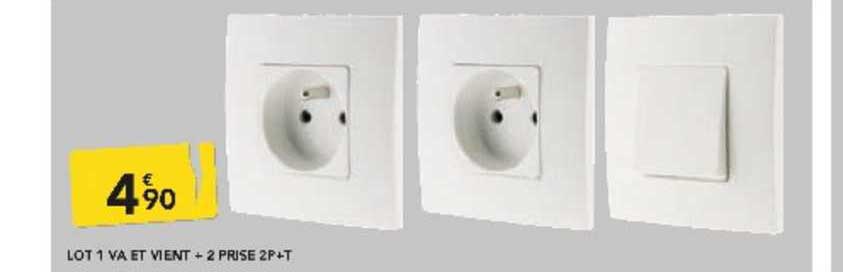 lot 1 va et vient + 2 prise 2p+t