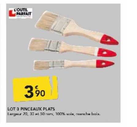 lot 3 pinceaux plats l'outil parfait