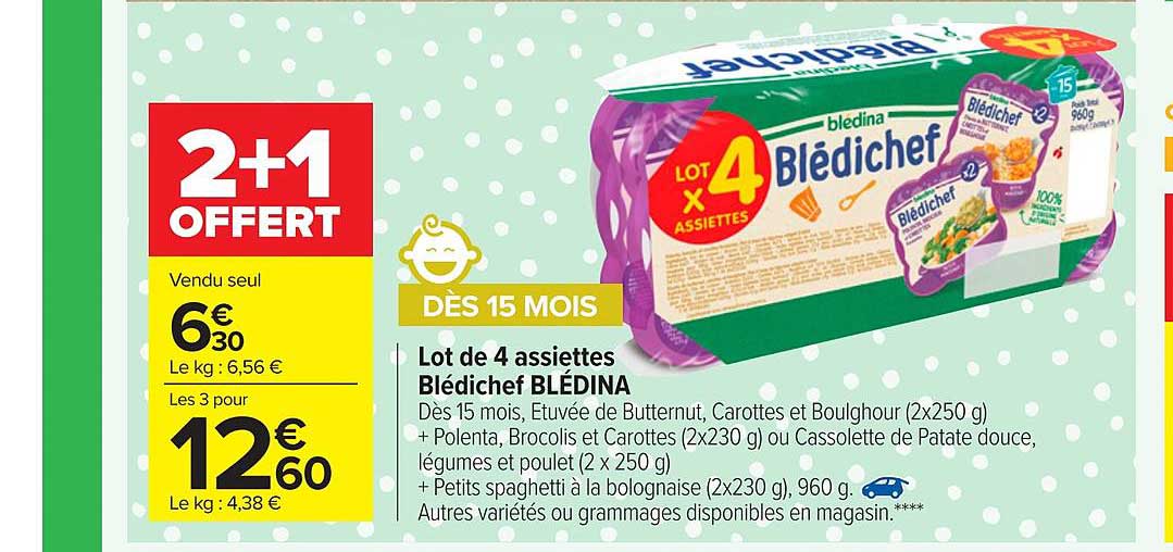 Lot De 4 Assiettes Blédichef Blédina