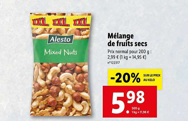 Mélange De Fruits Secs Alesto