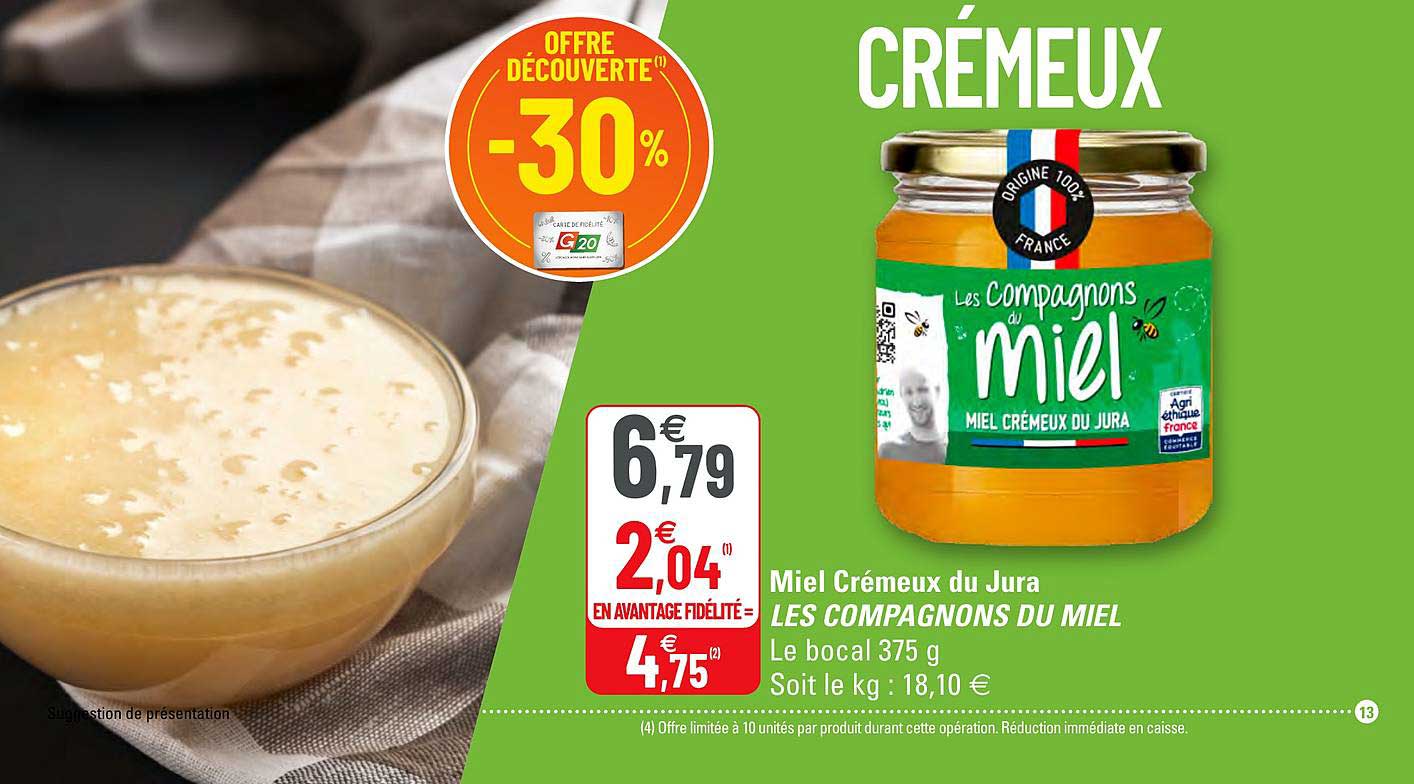 miel crémeux du jura les compagnons du miel