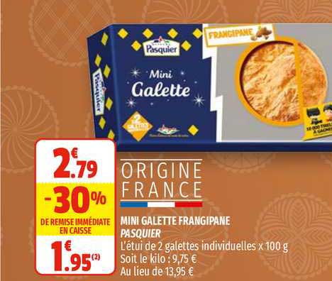 mini galette frangipane pasquier