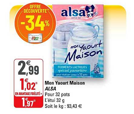 mon yaourt maison alsa