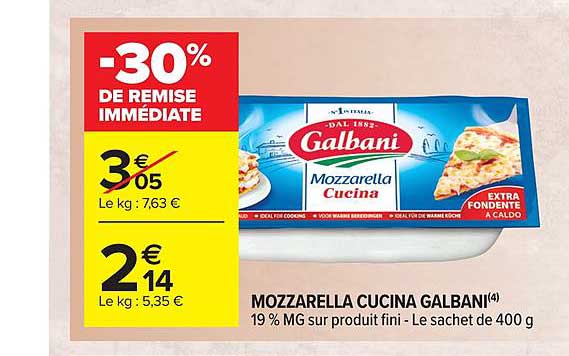 mozzarella cucina galbani