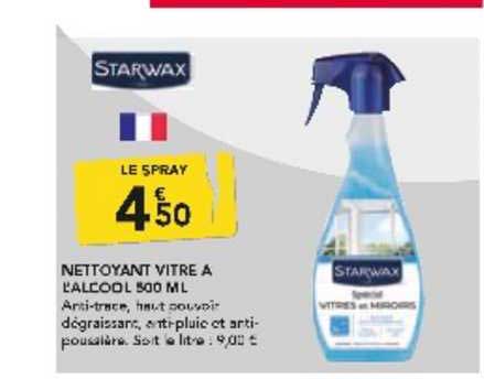 nettoyant vitre à l'alcool 500 ml starwax