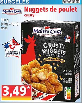 nuggets de poulet maître coq