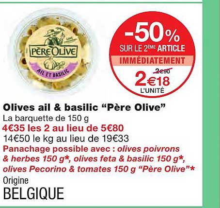 olives ail & basilic "père olive"