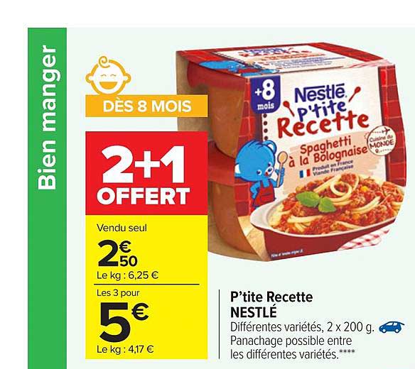 p'tite recette nestlé