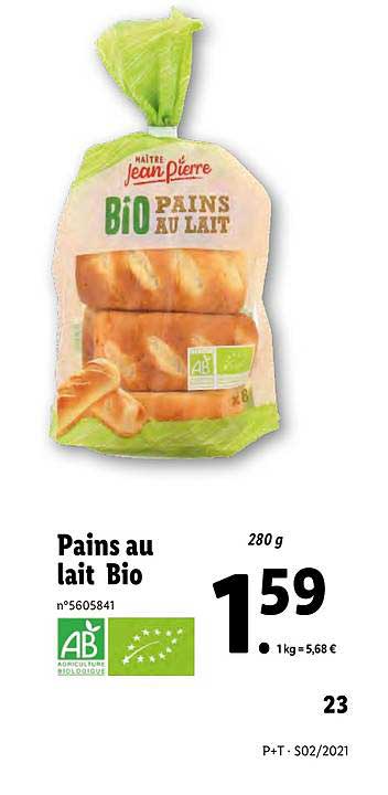 pains au lait bio maître jean pierre