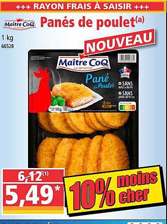 Panés De Poulet Maître Coq