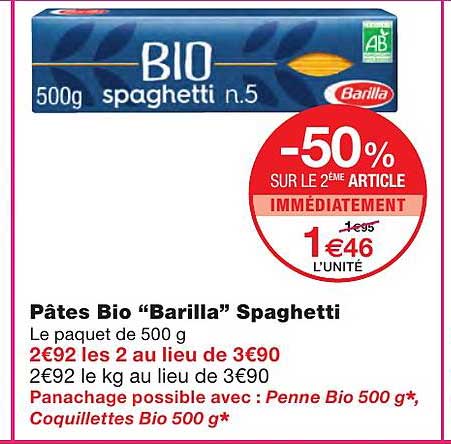 Pâtes Bio "barilla" Spaghetti