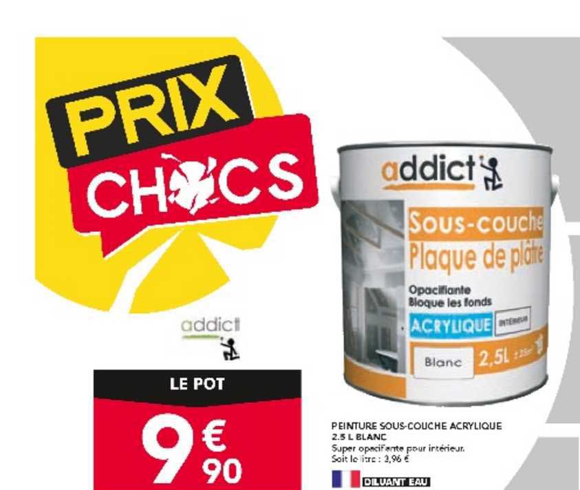 Peinture Sous-couche Acrylique 2,5 L Blanc Addict