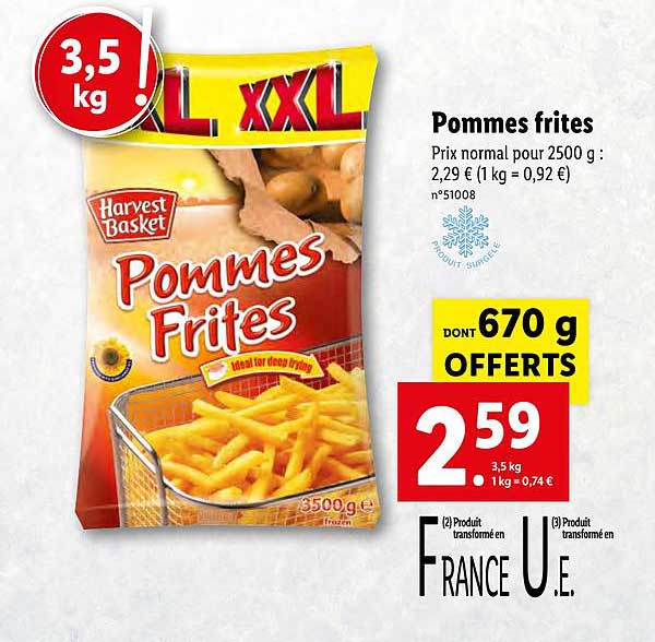 Pommes Frites Harvest Basket