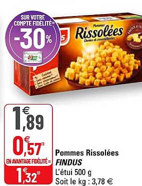 Pommes Rissolées Findus
