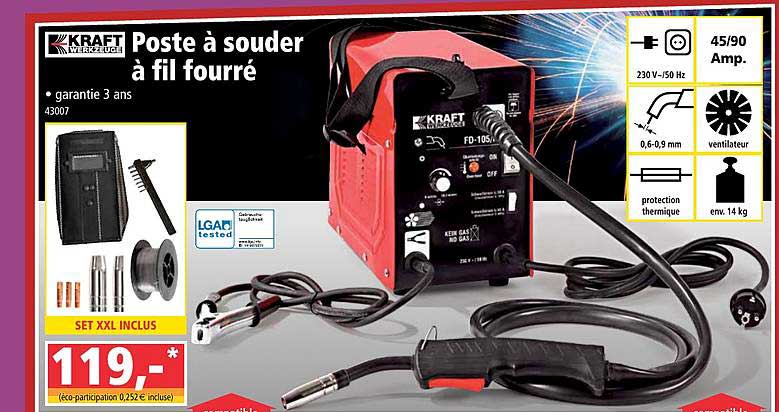 Poste à Souder à Fil Fourré Kraft