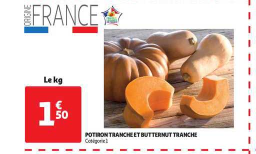 Potiron Tranche Et Butternut Tranche