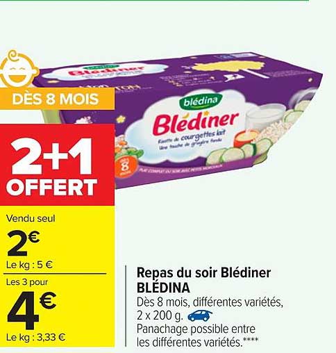 Repas Du Soir Blédiner Blédina