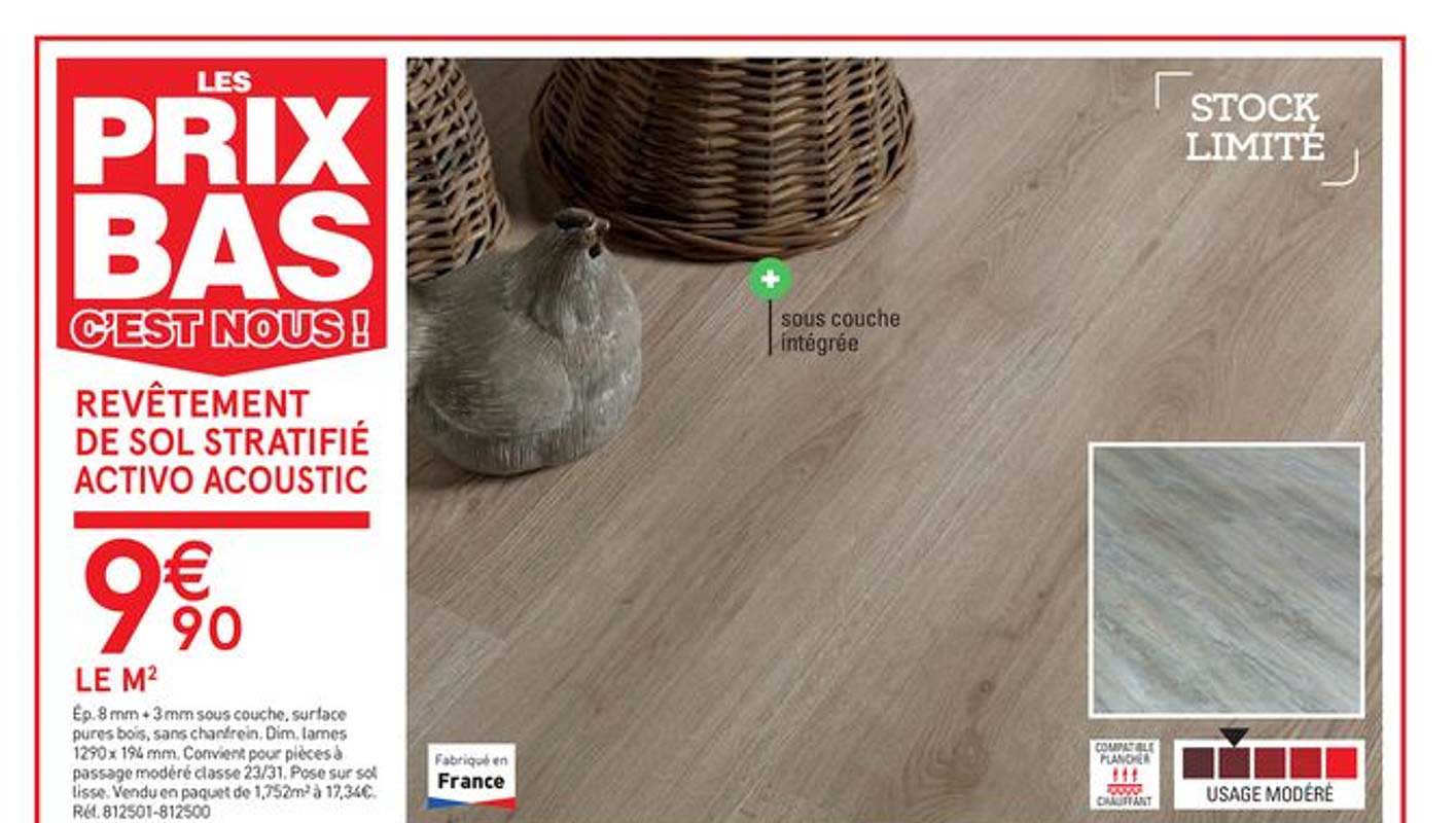 revêtement de sol stratifié activo acoustic