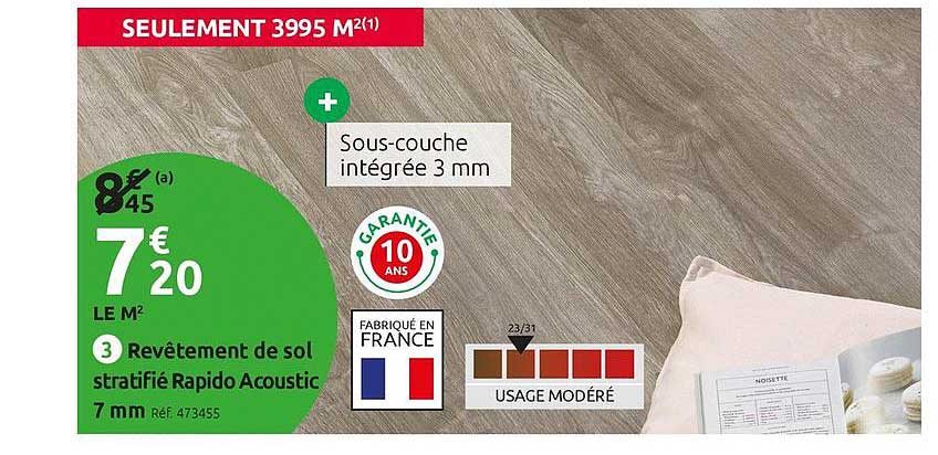 revêtement de sol stratifié rapido acoustic 7 mm