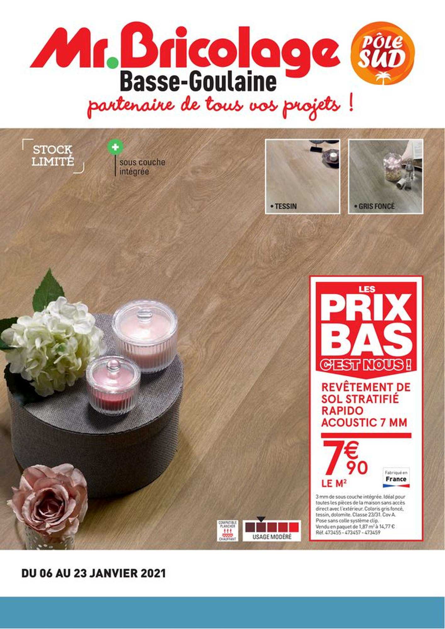 revêtement de sol stratifié rapido acoustic 7 mm