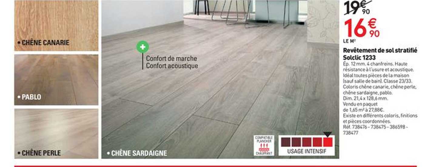 revêtement de sol stratifié solclic 1233