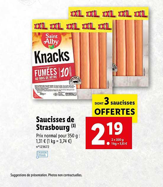 saucisses de strasbourg saint alby