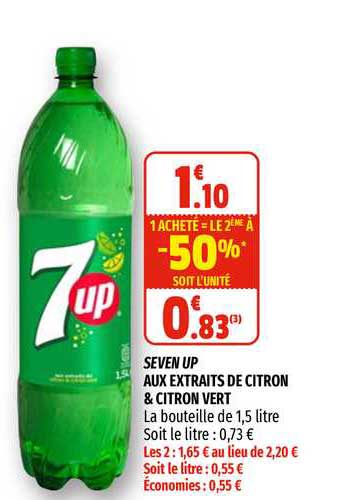 seven up aux extraits de citron & citron vert
