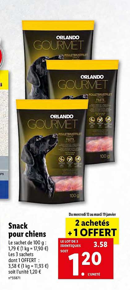 snack pour chiens orlando gourmet