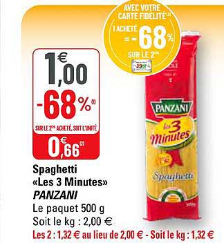 Spaghetti «les 3 Minutes» Panzani