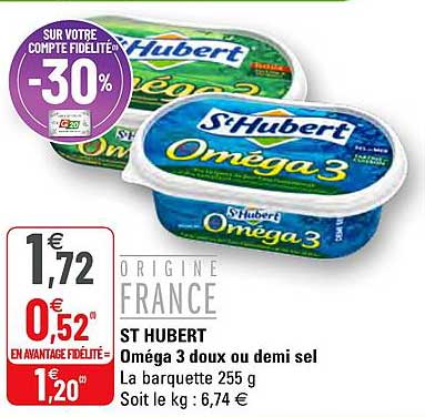st hubert oméga 3 doux ou demi sel
