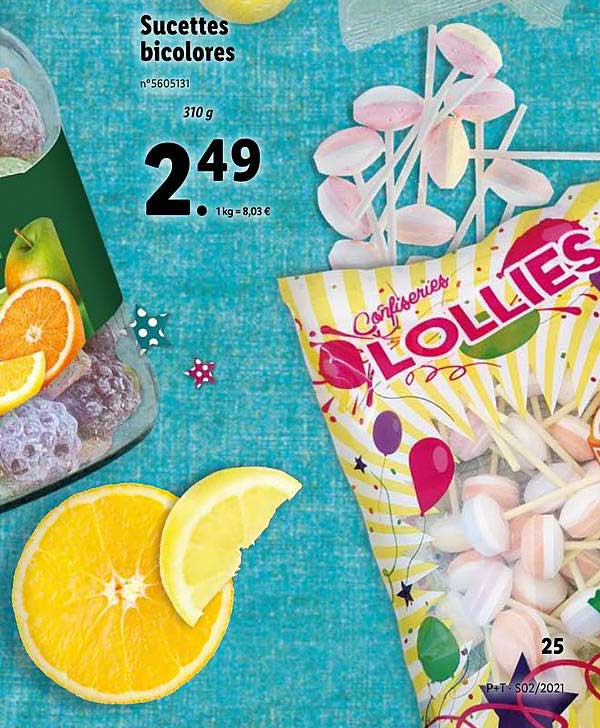 sucettes bicolores confiseries lollies