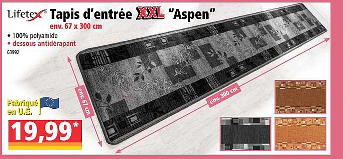 tapis d'entrée "aspen" lifetex