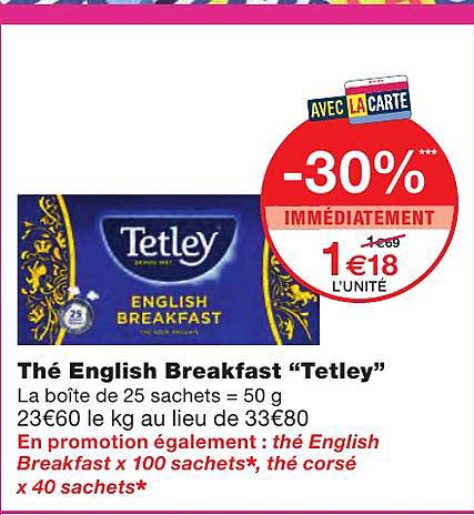 thé english breakfast "tetley"