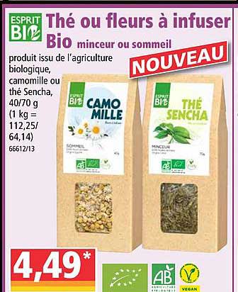 thé ou fleurs à infuser bio minceur ou sommeil