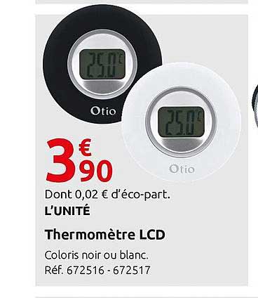 thermomètre lcd otio