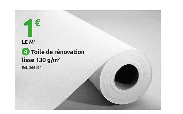 toile de rénovation lisse 130 g-m2