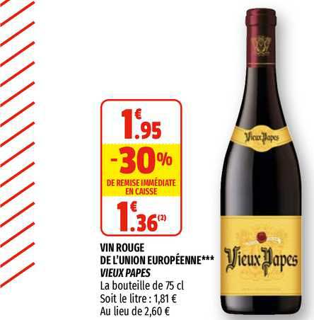 Vin Rouge De L'union Européenne Vieux Papes