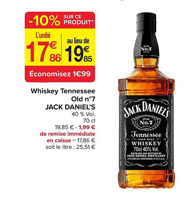 whiskey tennessee old n°7 jack daniel's